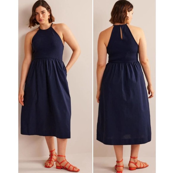 Boden Navy Midi Dress - Picture 1 of 7